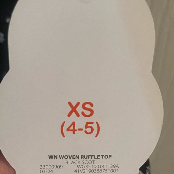 🔴3/$12 Girls Wonder Nation Flower Printed Black and White Woven Ruffle Top! NWT! - Picture 5 of 5